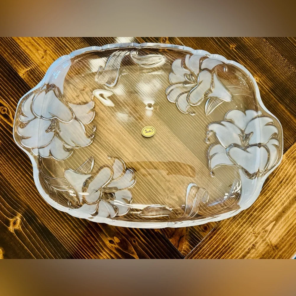 Vintage Studio Floral Crystal‎ Platter
